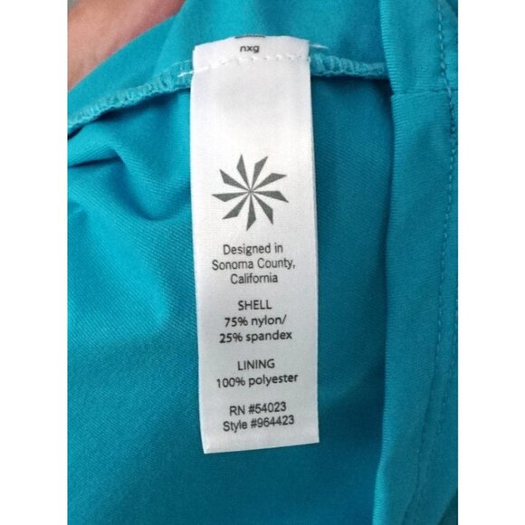 Athleta Shoreline Blue Stretch Scoop Neck Beach Dress Size Medium - Picture 7 of 7